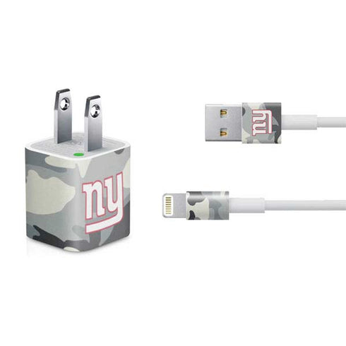 NFL New York Giants Camo iPhone Charger (5W USB) Skin