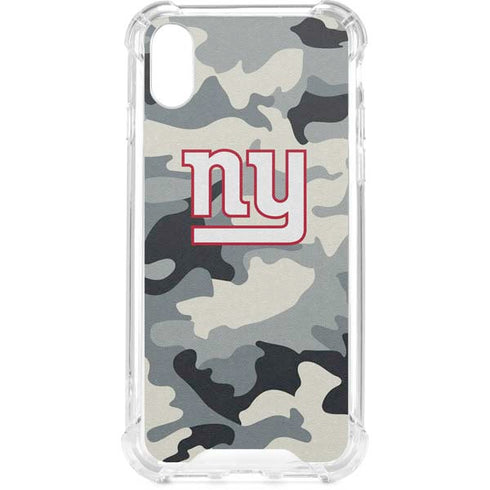NFL New York Giants Camo iPhone XS Clear Case