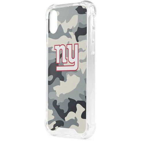 NFL New York Giants Camo iPhone XS Clear Case