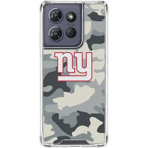 NFL New York Giants Camo Moto G 5G (2025) Clear Case