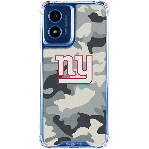 NFL New York Giants Camo Moto G 5G (2024) Clear Case