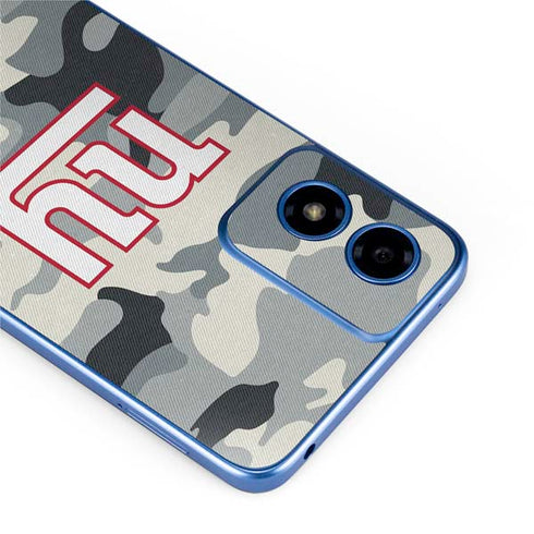 NFL New York Giants Camo Moto G Play 4G (2024) Skin