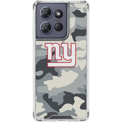 NFL New York Giants Camo Moto G Play 5G (2025) Clear Case
