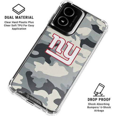 NFL New York Giants Camo Moto G Power 5G (2024) Clear Case