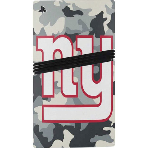 NFL New York Giants Camo PS5 Pro Console Skin