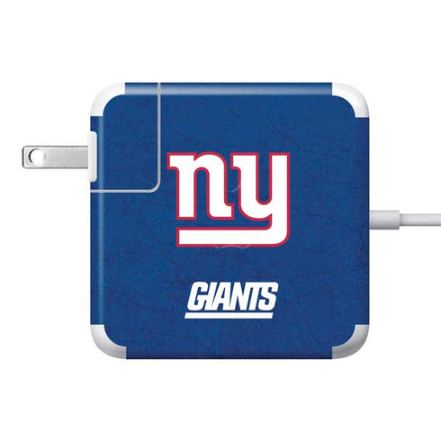 NFL New York Giants Distressed 85W Power Adapter (15 and 17 inch MacBook Pro Charger) Skin