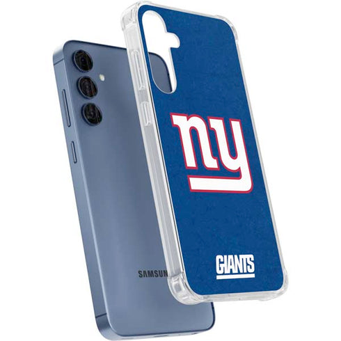 NFL New York Giants Distressed Galaxy A35 5G Clear Case