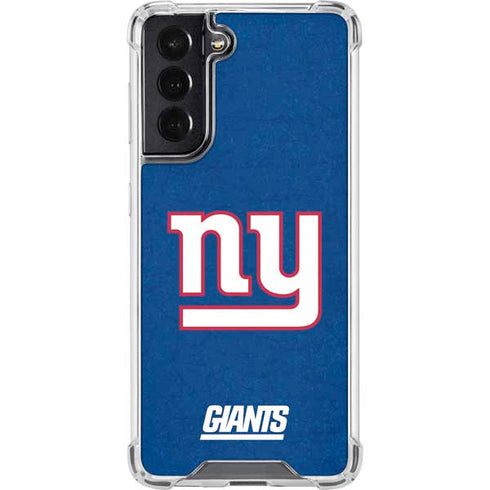NFL New York Giants Distressed Galaxy S22 Clear Case