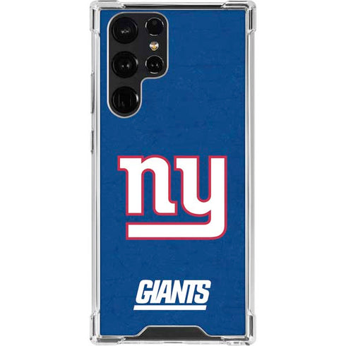 NFL New York Giants Distressed Galaxy S23 Ultra Clear Case