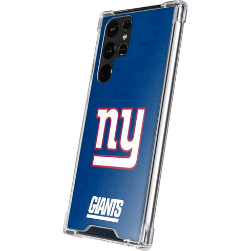 NFL New York Giants Distressed Galaxy S23 Ultra Clear Case
