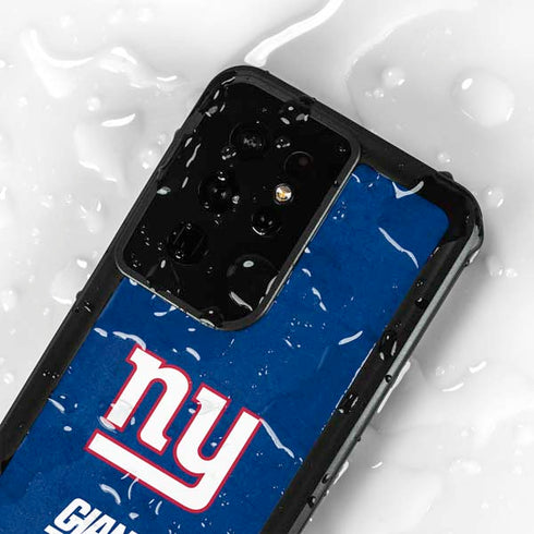 NFL New York Giants Distressed Galaxy S24 Ultra Waterproof Case