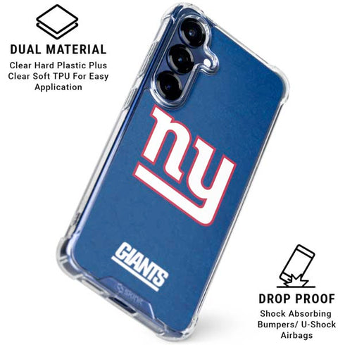 NFL New York Giants Distressed Galaxy S25 Clear Case