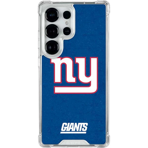 NFL New York Giants Distressed Galaxy S25 Ultra Clear Case