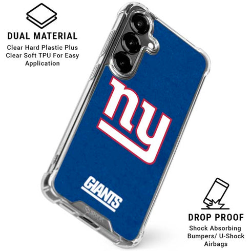 NFL New York Giants Distressed Galaxy S26 Plus Clear Case