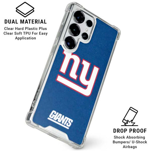 NFL New York Giants Distressed Galaxy S26 Ultra Clear Case