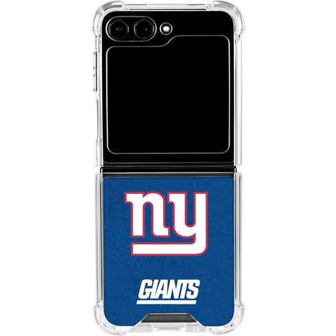 NFL New York Giants Distressed Galaxy Z Flip6 Clear Case