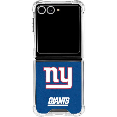 NFL New York Giants Distressed Galaxy Z Flip7 Clear Case