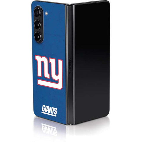 NFL New York Giants Distressed Galaxy Z Fold5 5G Skin