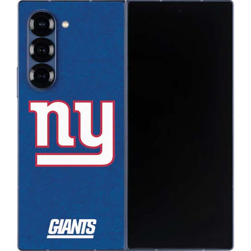 NFL New York Giants Distressed Galaxy Z Fold6 Skin