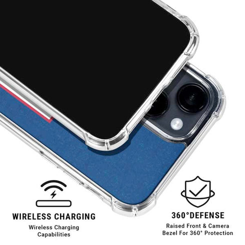 NFL New York Giants Distressed iPhone 15 Clear Case