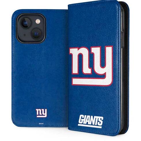 NFL New York Giants Distressed iPhone 15 Folio Case