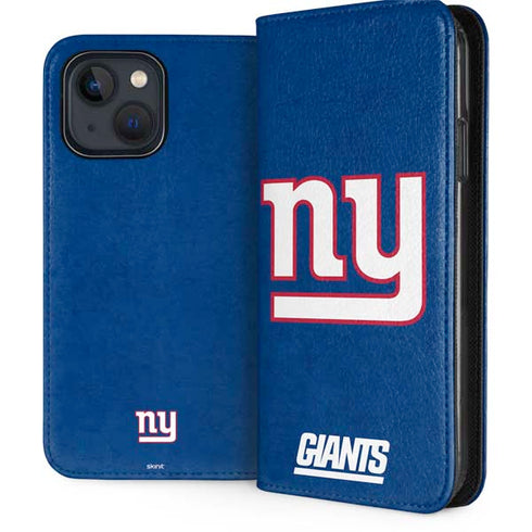 NFL New York Giants Distressed iPhone 15 Plus Folio Case