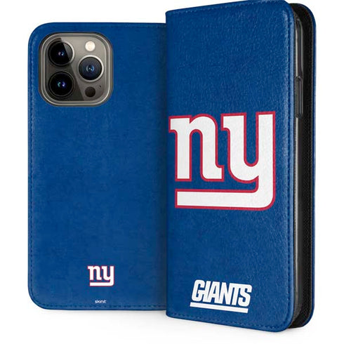 NFL New York Giants Distressed iPhone 15 Pro Max Folio Case