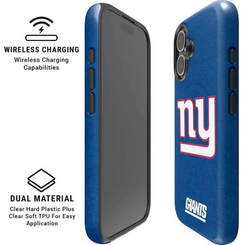 NFL New York Giants Distressed iPhone 16 Magsafe Impact Case
