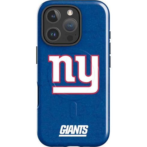NFL New York Giants Distressed iPhone 16 Pro Magsafe Impact Case