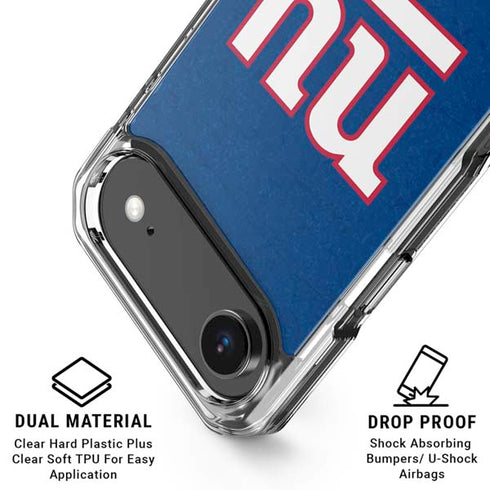 NFL New York Giants Distressed iPhone 17 Air Clear Case