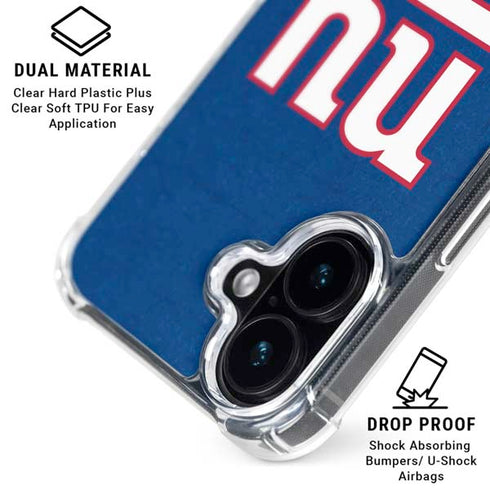 NFL New York Giants Distressed iPhone 17 Clear Case
