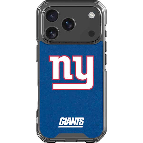 NFL New York Giants Distressed iPhone 17 Pro Clear Case