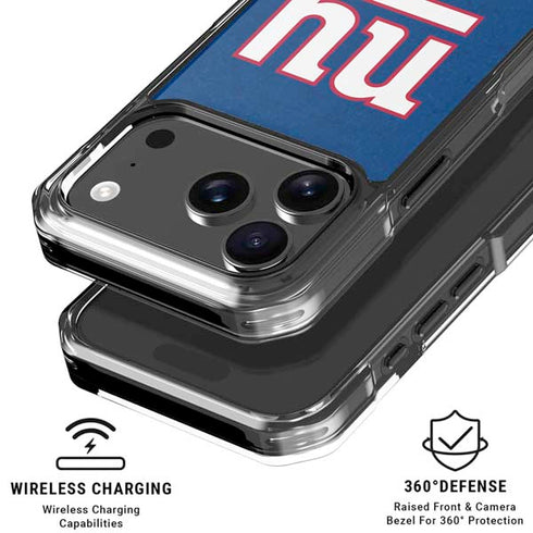 NFL New York Giants Distressed iPhone 17 Pro Clear Case