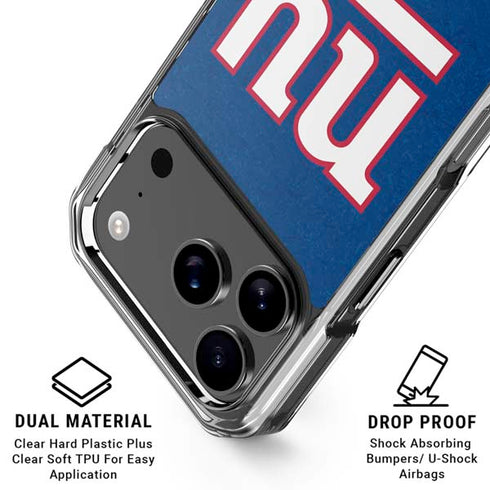 NFL New York Giants Distressed iPhone 18 Pro Clear Case