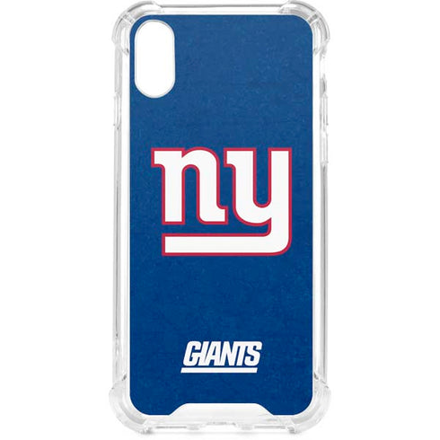 NFL New York Giants Distressed iPhone XS Clear Case