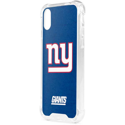 NFL New York Giants Distressed iPhone XS Clear Case