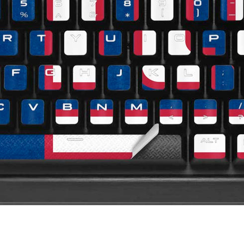 NFL New York Giants Distressed K95 RGB PLATINUM Mechanical Gaming Keyboard Skin