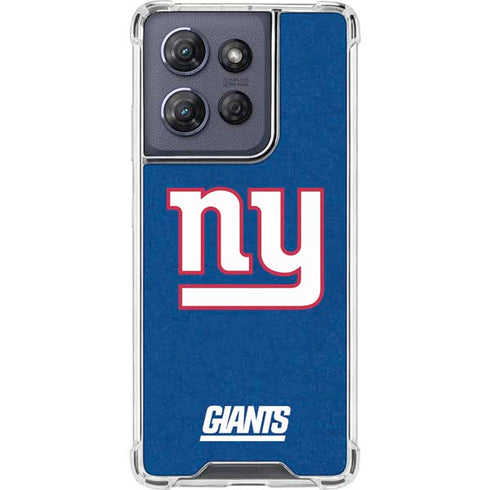 NFL New York Giants Distressed Moto G 5G (2025) Clear Case