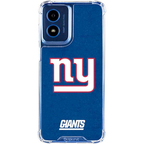 NFL New York Giants Distressed Moto G 5G (2024) Clear Case