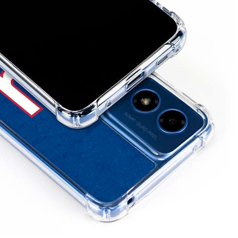 NFL New York Giants Distressed Moto G 5G (2024) Clear Case