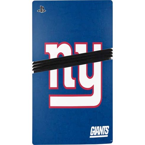 NFL New York Giants Distressed PS5 Pro Bundle Skin
