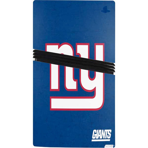 NFL New York Giants Distressed PS5 Pro Console Skin
