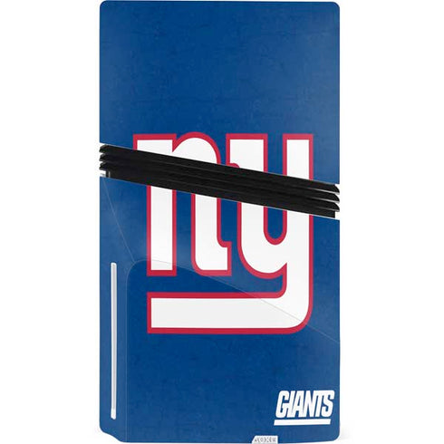 NFL New York Giants Distressed PS5 Pro Disk Console Skin