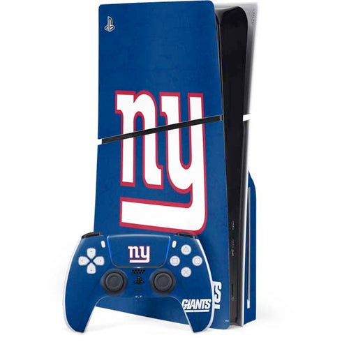NFL New York Giants Distressed PlayStation PS5 Skins