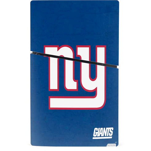 NFL New York Giants Distressed PS5 Slim Digital Edition Console Skin