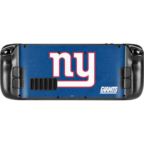 NFL New York Giants Distressed Steam Deck Handheld Gaming Computer OLED Skin
