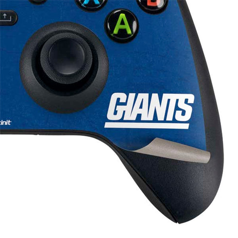 NFL New York Giants Distressed XBox Series X Digital Edition Bundle Skin