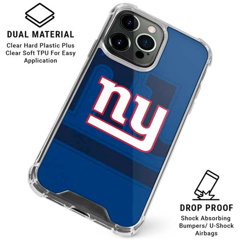 NFL New York Giants Double Vision iPhone 16 Pro Max Clear Case