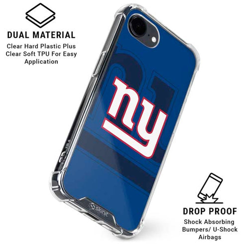 NFL New York Giants Double Vision iPhone 16e Clear Case