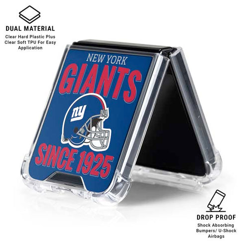 NFL New York Giants Helmet Galaxy Z Flip6 Clear Case